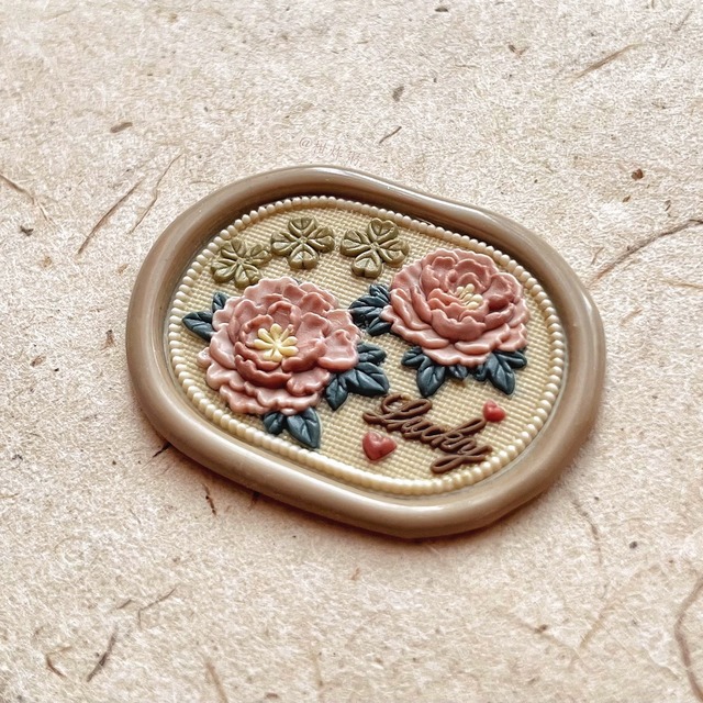 ラッキーフラワー Lucky Blossom 25mm・シーリングスタンプ