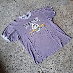 "painted" "NEWPORT" アメリカ製 リンガーTシャツ used [305081]