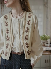 Folklorique Bistre Embroidery Vest F0790