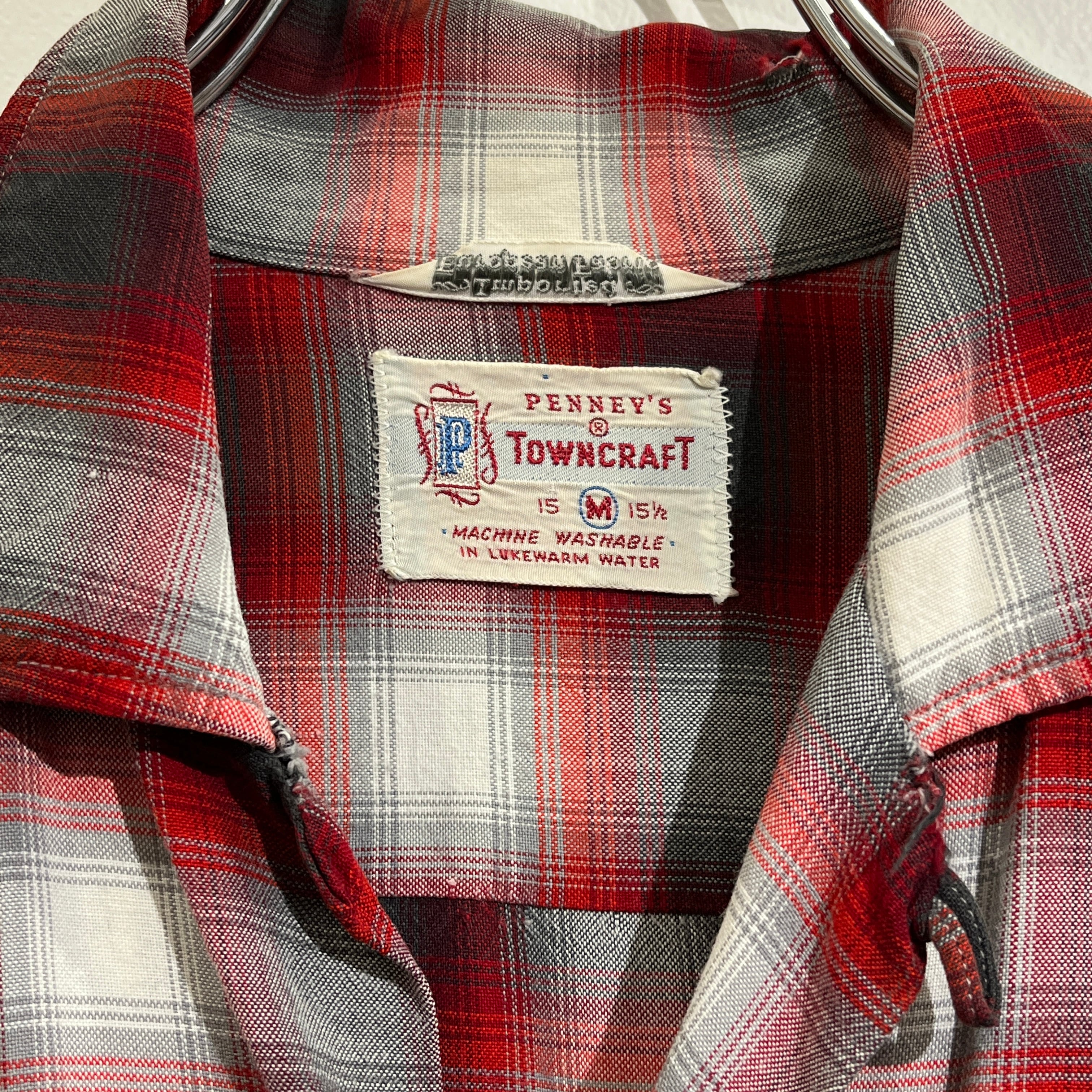 60s TOWNCRAFT Ombre Check Rayon Shirt 60年代 タウンクラフト 60s TOWNCRAFT Ombre Check Rayon Shirt 60年代 タウンクラフト