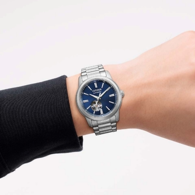CITIZEN COLLECTION シチズンコレクション 機械式 自動巻き オープンハート シースルーバック メンズ腕時計 NH9150-52L