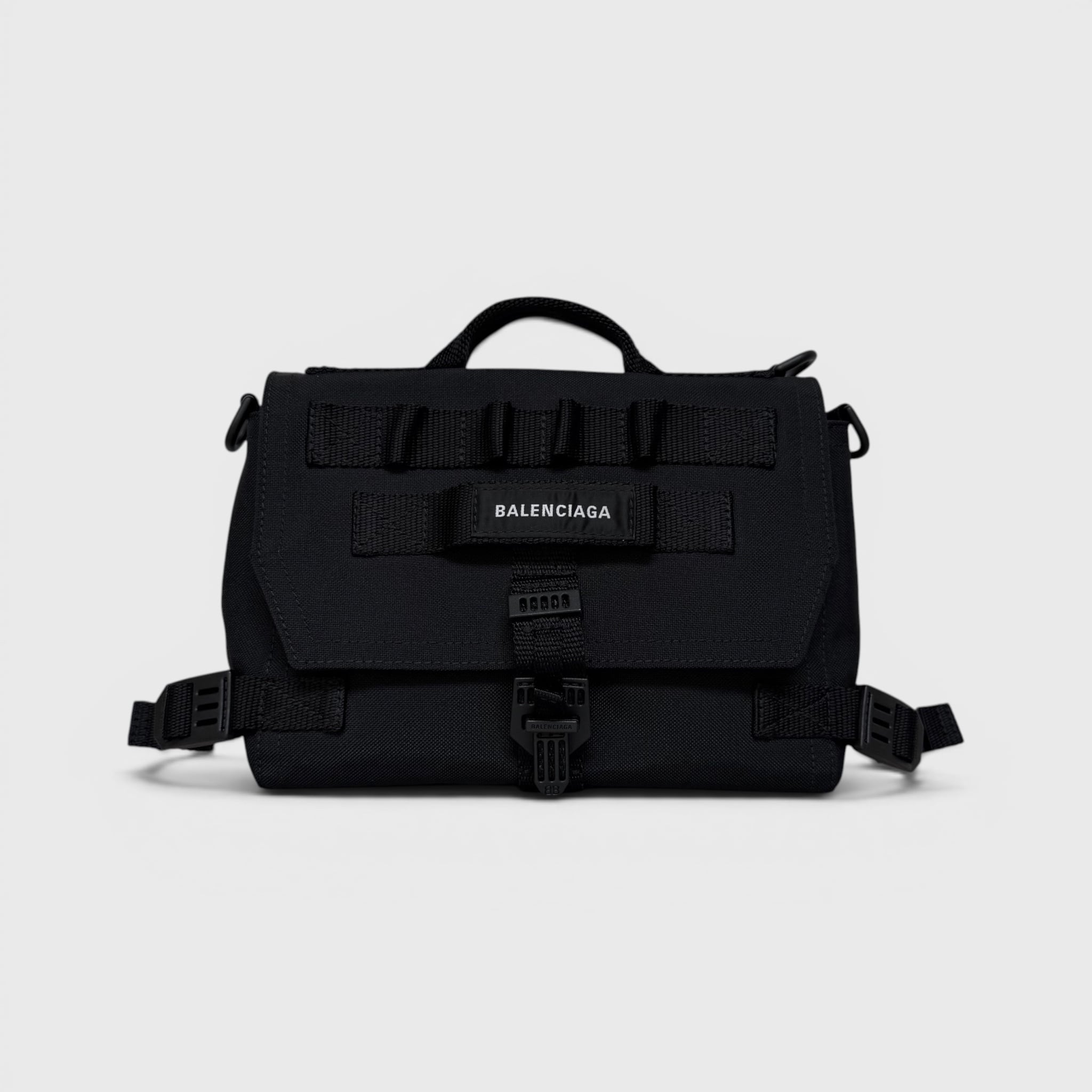 BALENCIAGA Army Messenger Bag Small Black | BRAND RESORT Online
