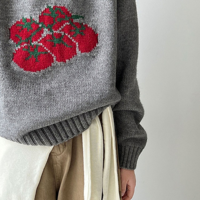 tomato crew neck knit top J00029