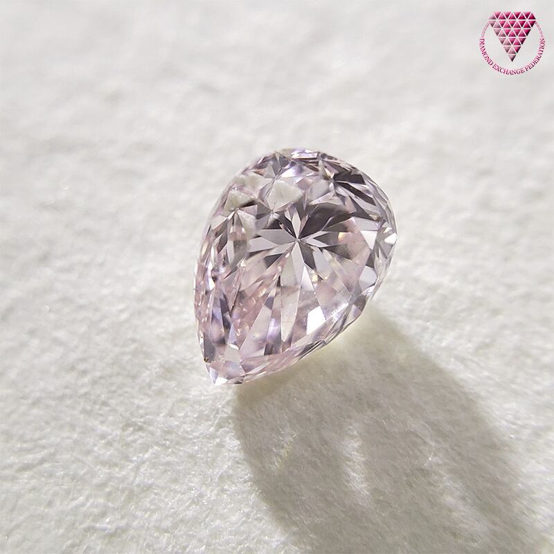 0.211 ct Light Pink SI1 CGL 天然 ピンク ダイヤモンド ペアシェイプ