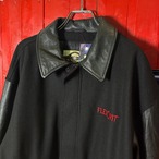 90s カナダ製|本革×ウール|オールブラック スタジャン