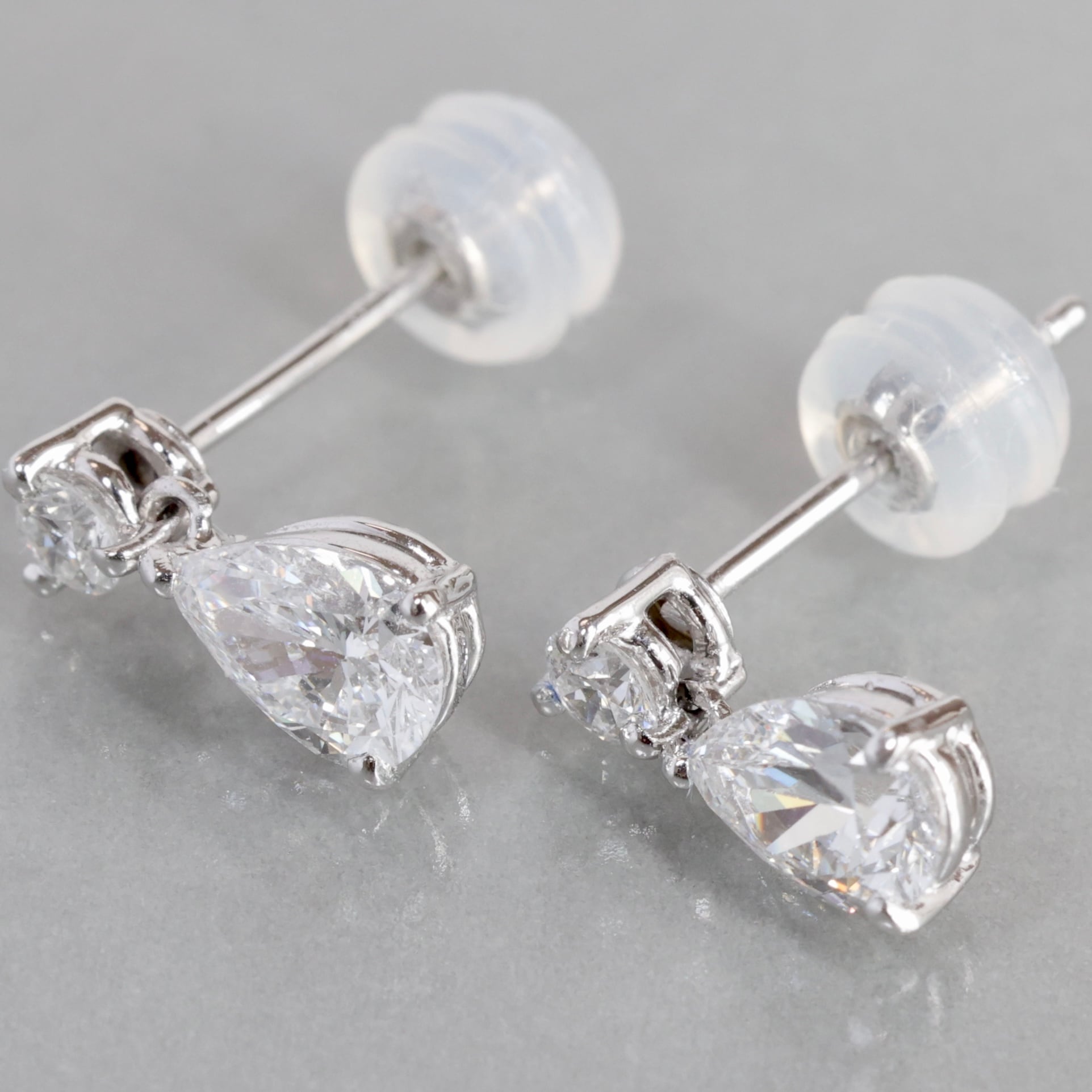 Pt900 ブルーリバー 0.516ct 0.506ct ダイヤモンド ピアス D VS1/VVS2 ...