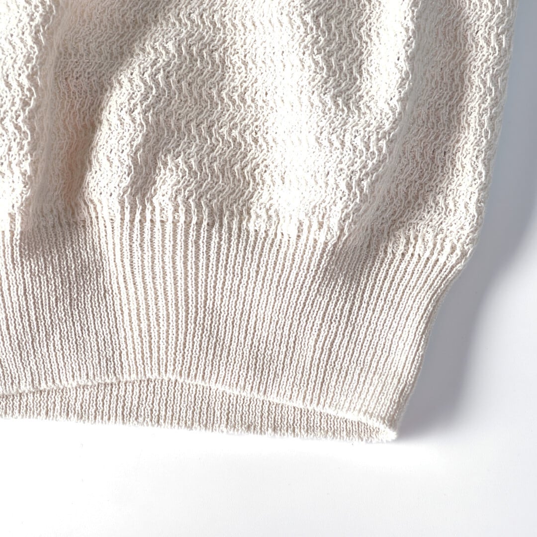 evam eva エヴァムエヴァ cotton paper yarn vest コットンペーパー糸