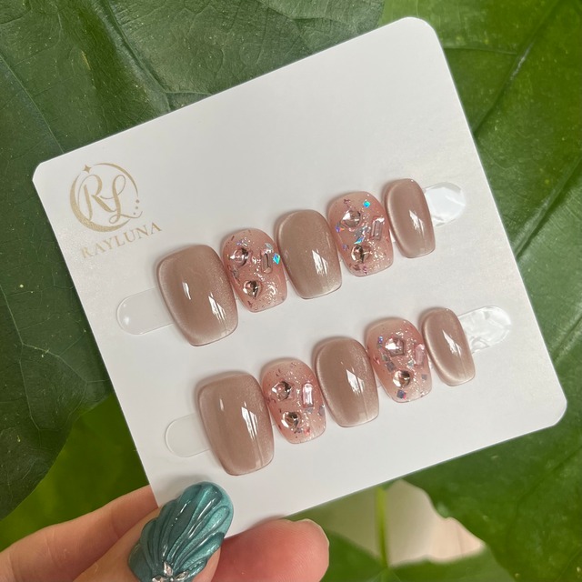 #K4 シンプル ／ZXM019 繰り返し使えるネイルチップ