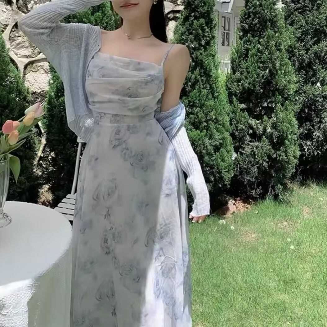 フラワーシフォンワンピース