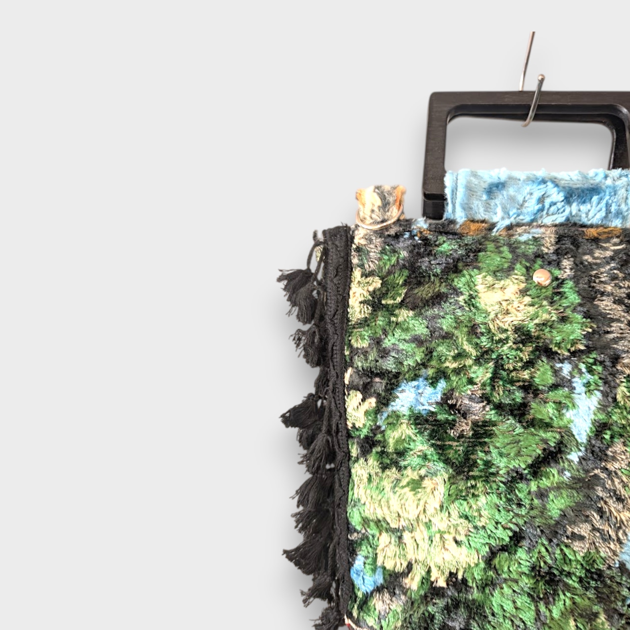 Vintage Tapestry Side Tassel Bag – Forest View