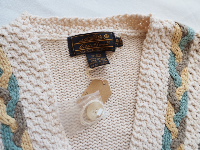 AMERICA  DEAD STOCK Eddie Bauer cotton knit cardigan