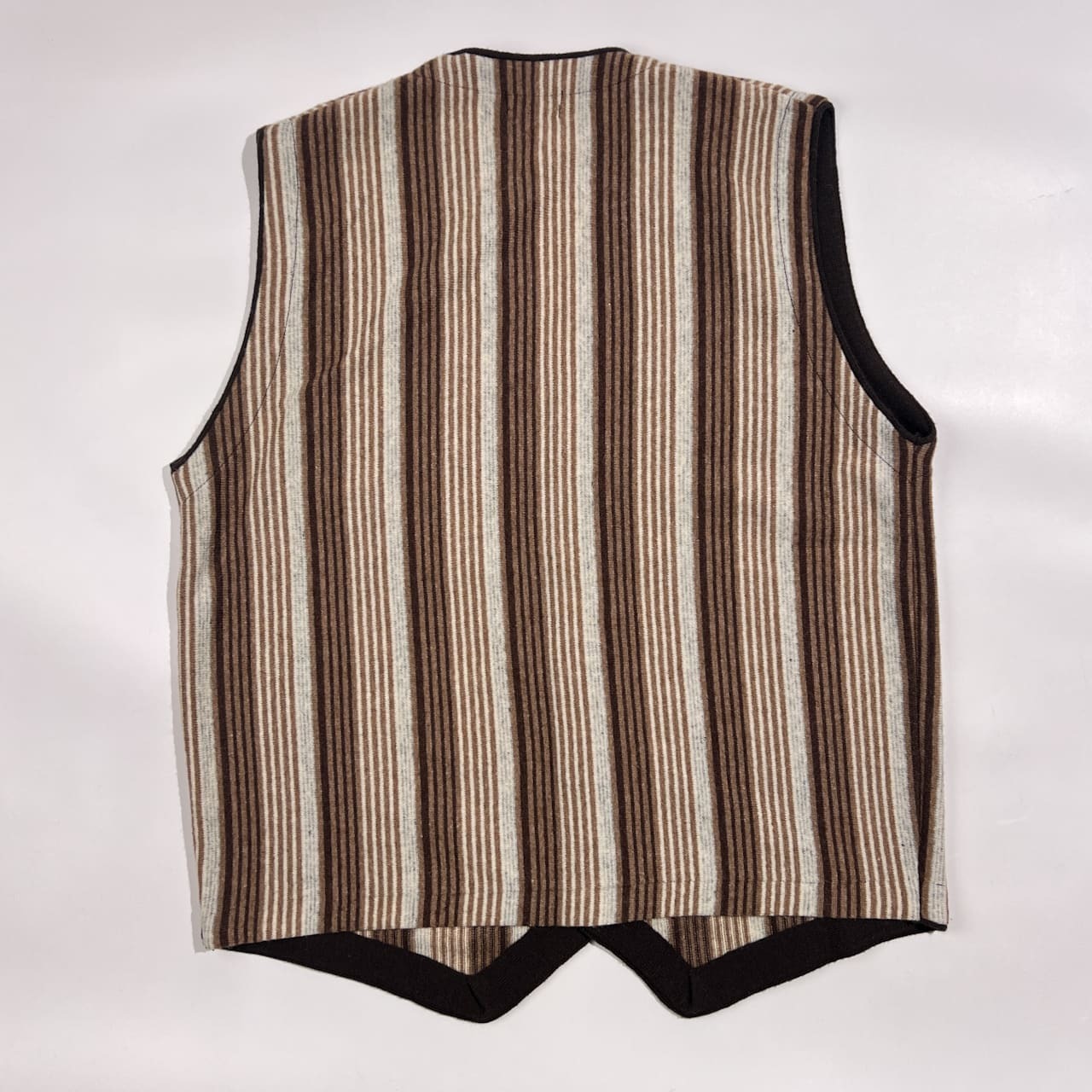 Marithe + Francois Girbaud マリテフランソワジルボー ストライプ ニットベスト M/ブラウン系 メンズ