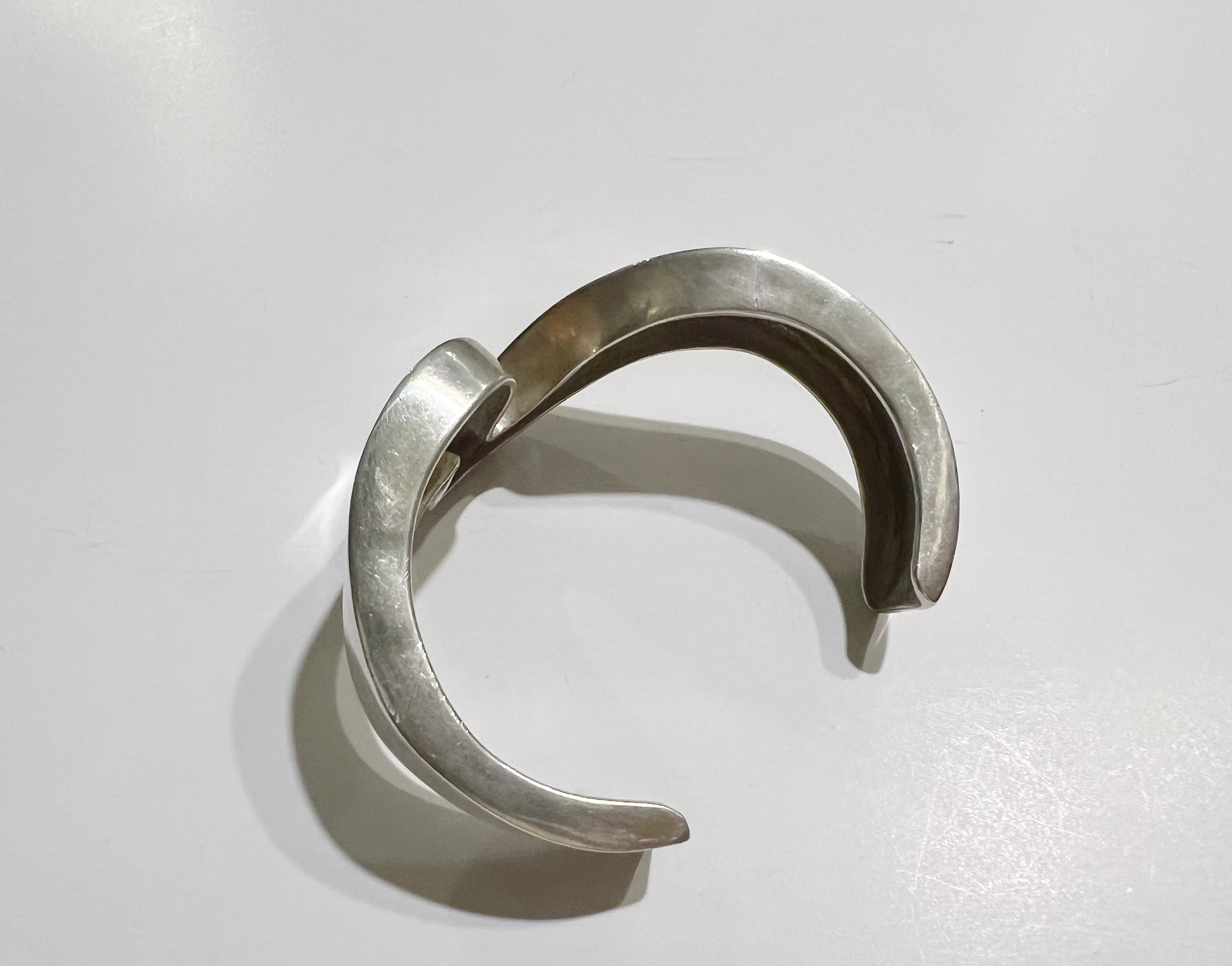 Vintage designer's 925 silver wave bangle ( ヴィンテージ