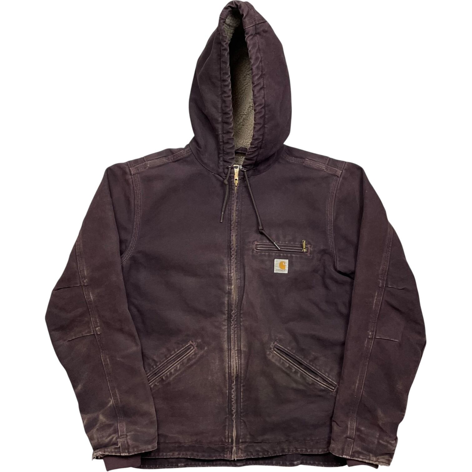 《S》Carhartt カーハート シエラジャケット フェード フード 希少カラー 希少サイズ ワインレッド no.10602