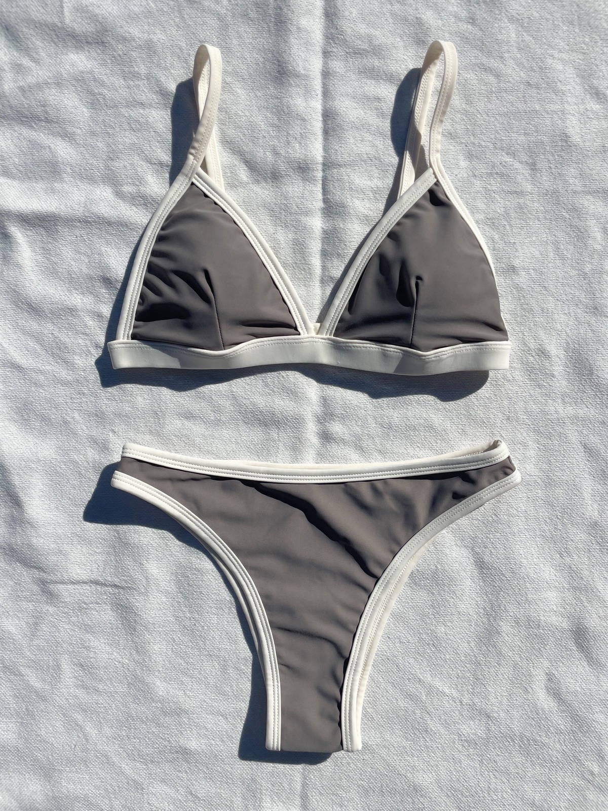bicolor simple Bikini【dove gray】 | seasign2017