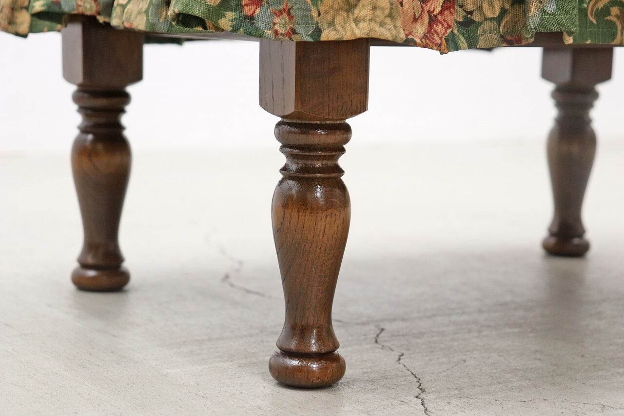 飛騨産業 キツツキ 穂高 オットマン スツール 足置き オーク材 レトロ 沼津店】飛騨産業 キツツキ 穂高 オットマン スツール 足置き