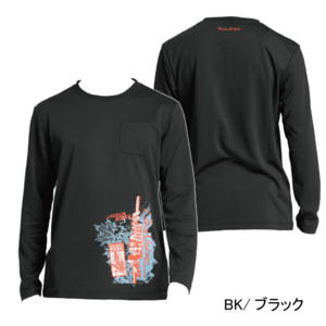 メンズ EVAEDGE ロングスリーブTシャツ（ブラック）P821FLSM02