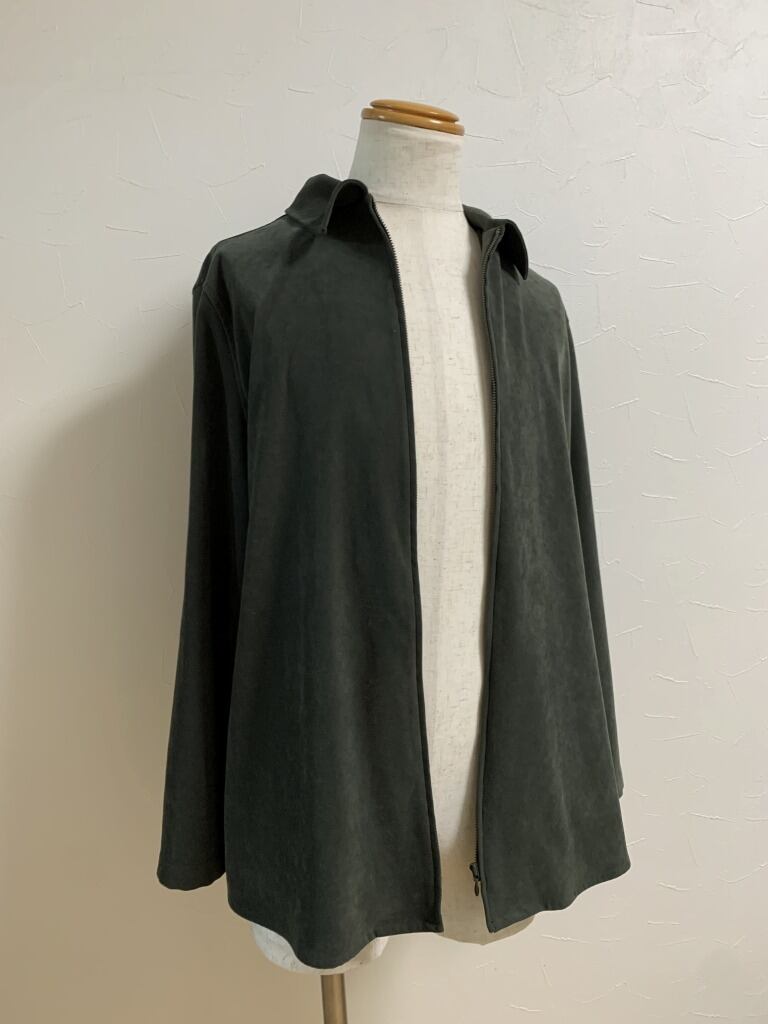 1990's Micro Suede Zip-Up Shirt Jacket