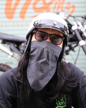 ROBIN FACEMASK /COTTON USA - BRANCH - EBONY BLACK