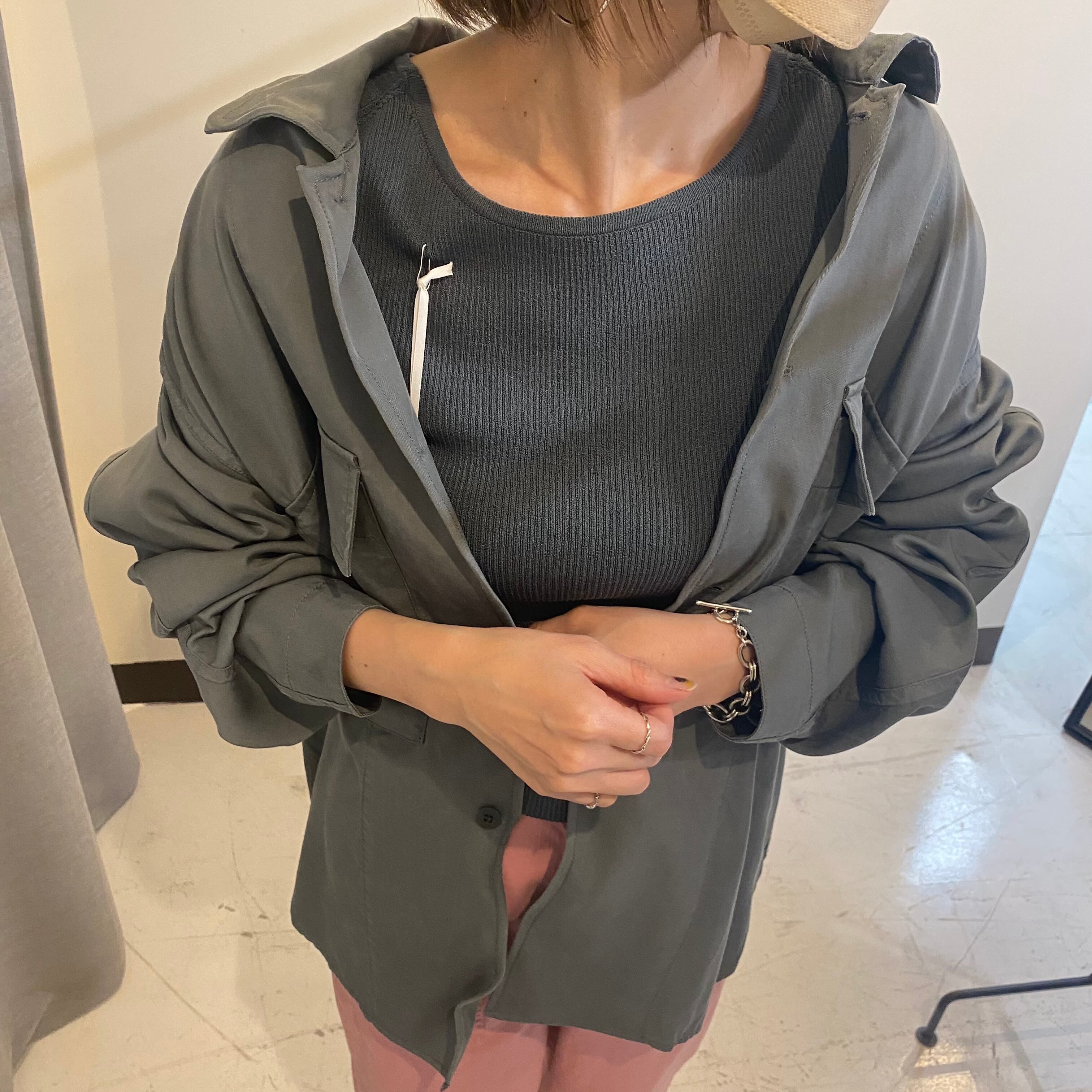 【CHIGNON 】ワイヤー入り入りミリタリーシャツ