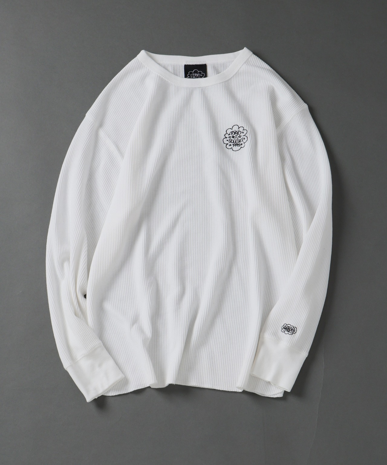 TOKYO No.1 SOUL SET×ERIC HAZE 別注ワッフルLS WHITE (キーホルダー付)