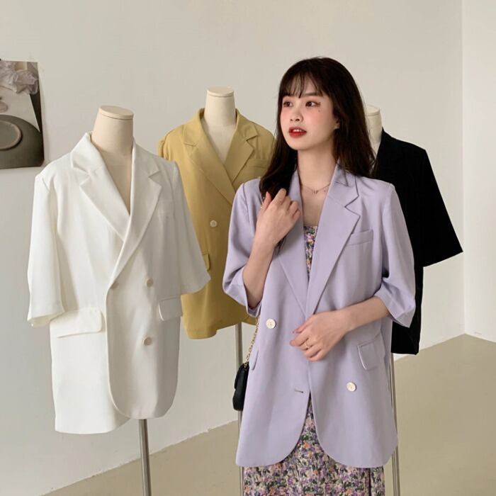 2020年夏のニュースタイルワイルドシンルーズスーツジャケットレディースカジュアルパープル気質スーツジャケット 1号婦人96613121119