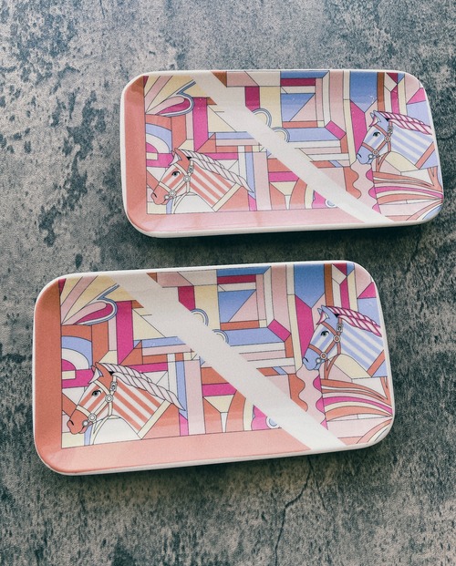 プッチ柄ロングプレート