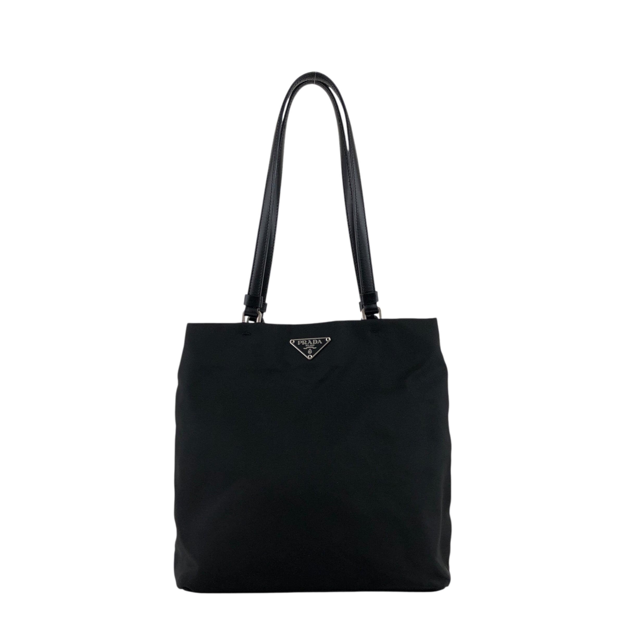 n*o様 PRADA ヴィンテージブラック トートバッグ PRADA プラダ トートバッグ ブラック トライアングルロゴ ナイロン