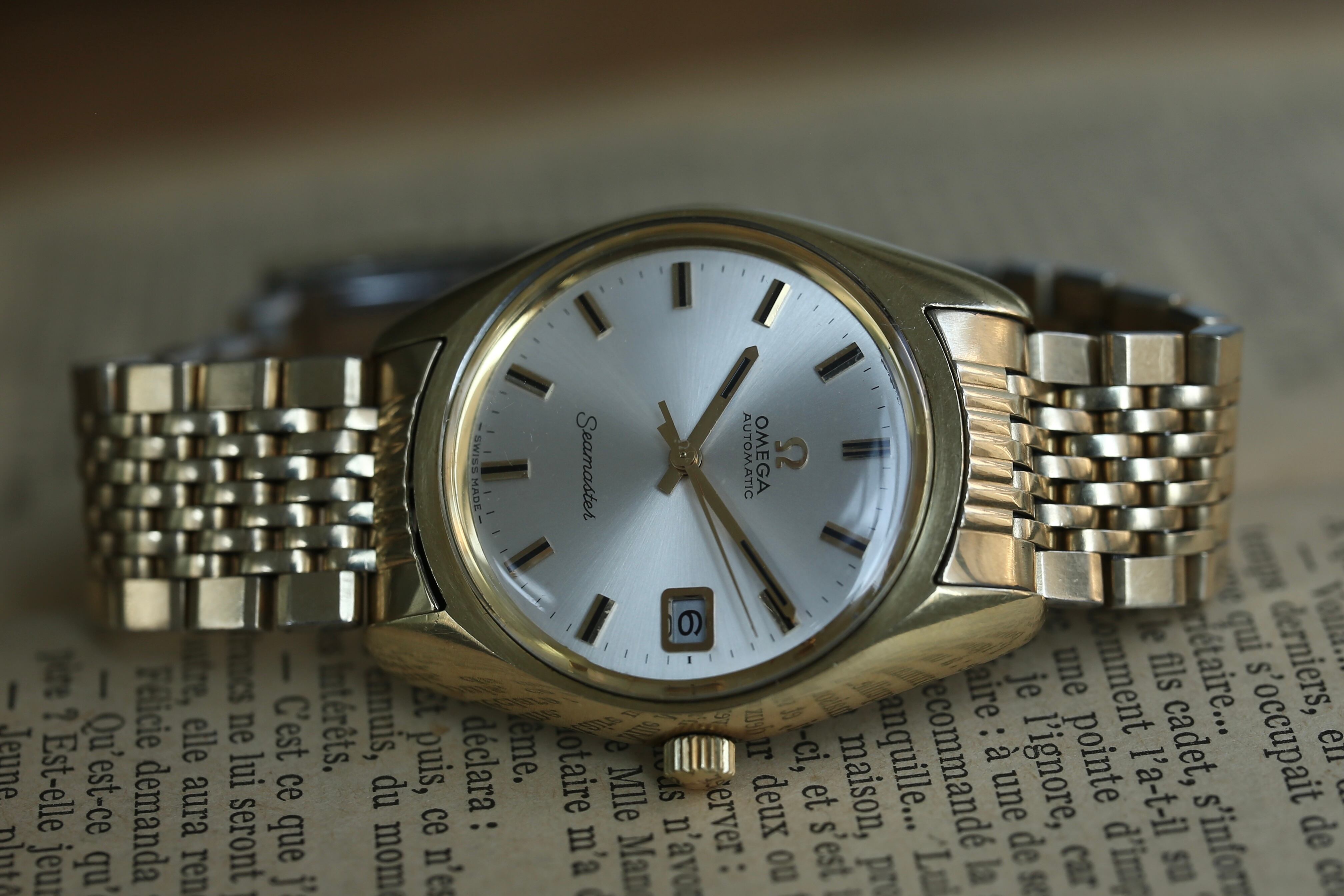 OMEGA】1969製 オメガ シーマスター デイト ストリームラインケース 金