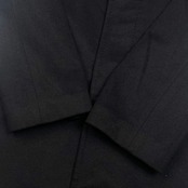 カシミヤ100% Duke Madison デュークマディソン 比翼 ステンカラーコート L/ブラック メンズ