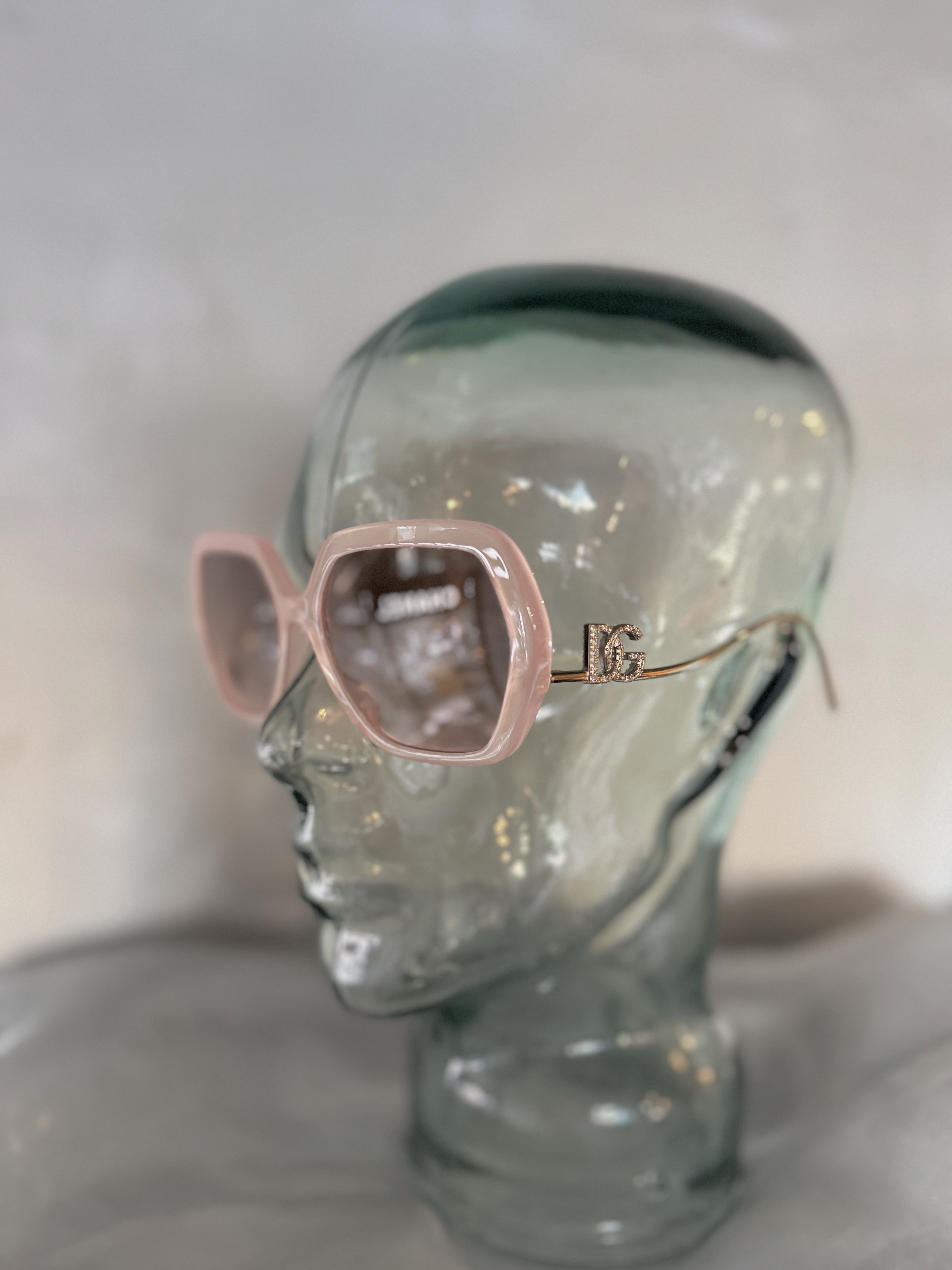 Dolce & Gabbana kirakira logo baby pink sunglasses