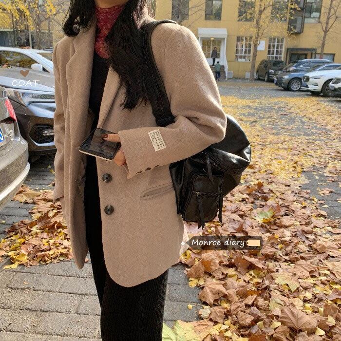 ジャケット レディースオータムウィンタースタイルカジュアルトップス ストリート 秋物 冬物 モンロー89905216197