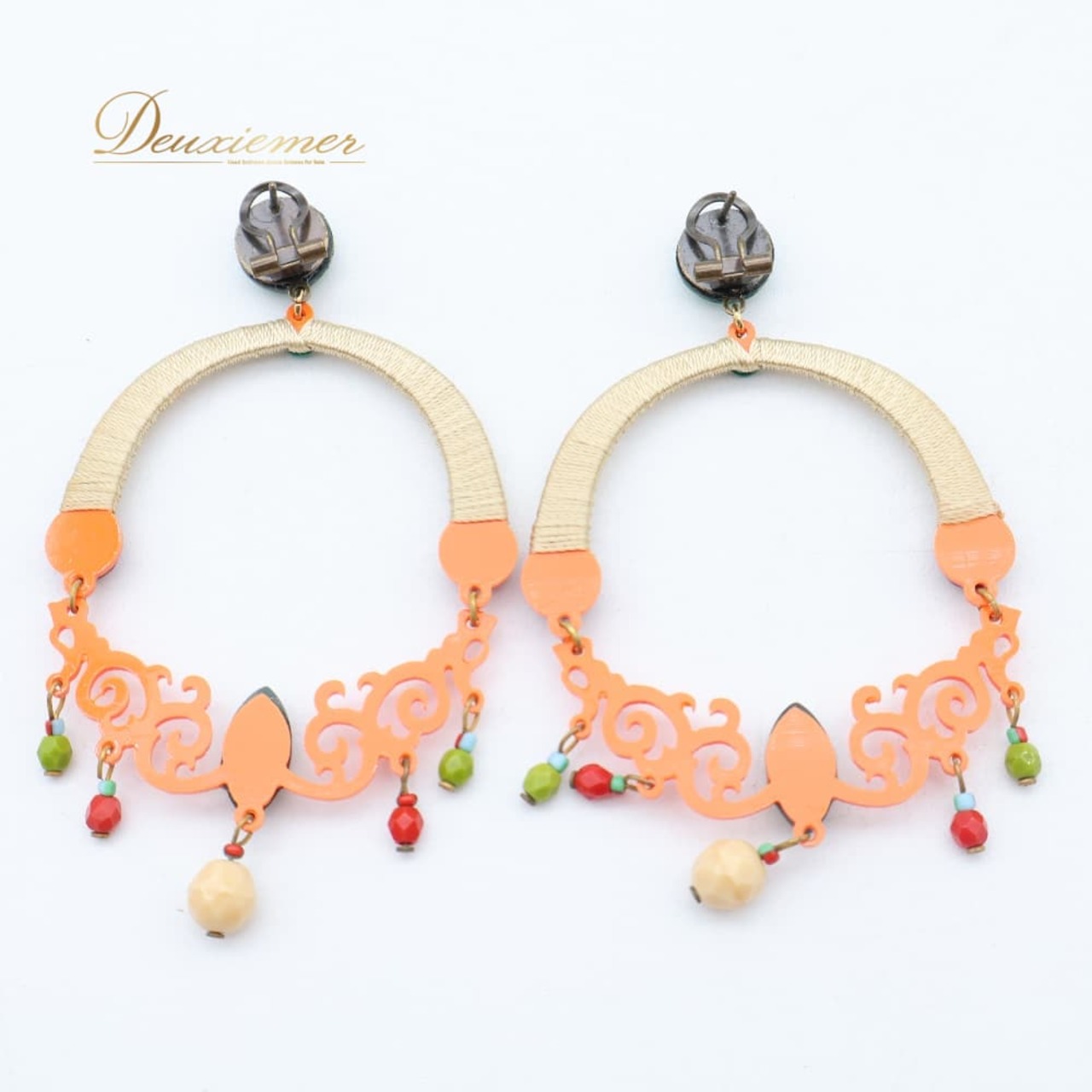 フラメンコ 衣装 SONIA JOHNES ソニアジョーンズ ピアス オレンジ系 レッド系 グリーン系 ベージュ系 ホワイト系 アクセサリー 小物 ダンス パーティ 発表会 リング 飾り 装飾  衣装小物 ビーズ 装飾品 レディース かわいい おしゃれ