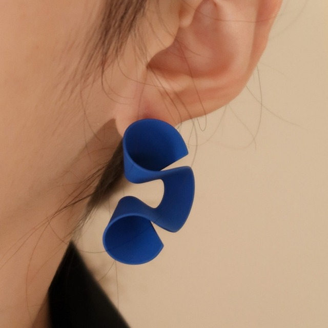Matte Color Pierced Earrings 01277