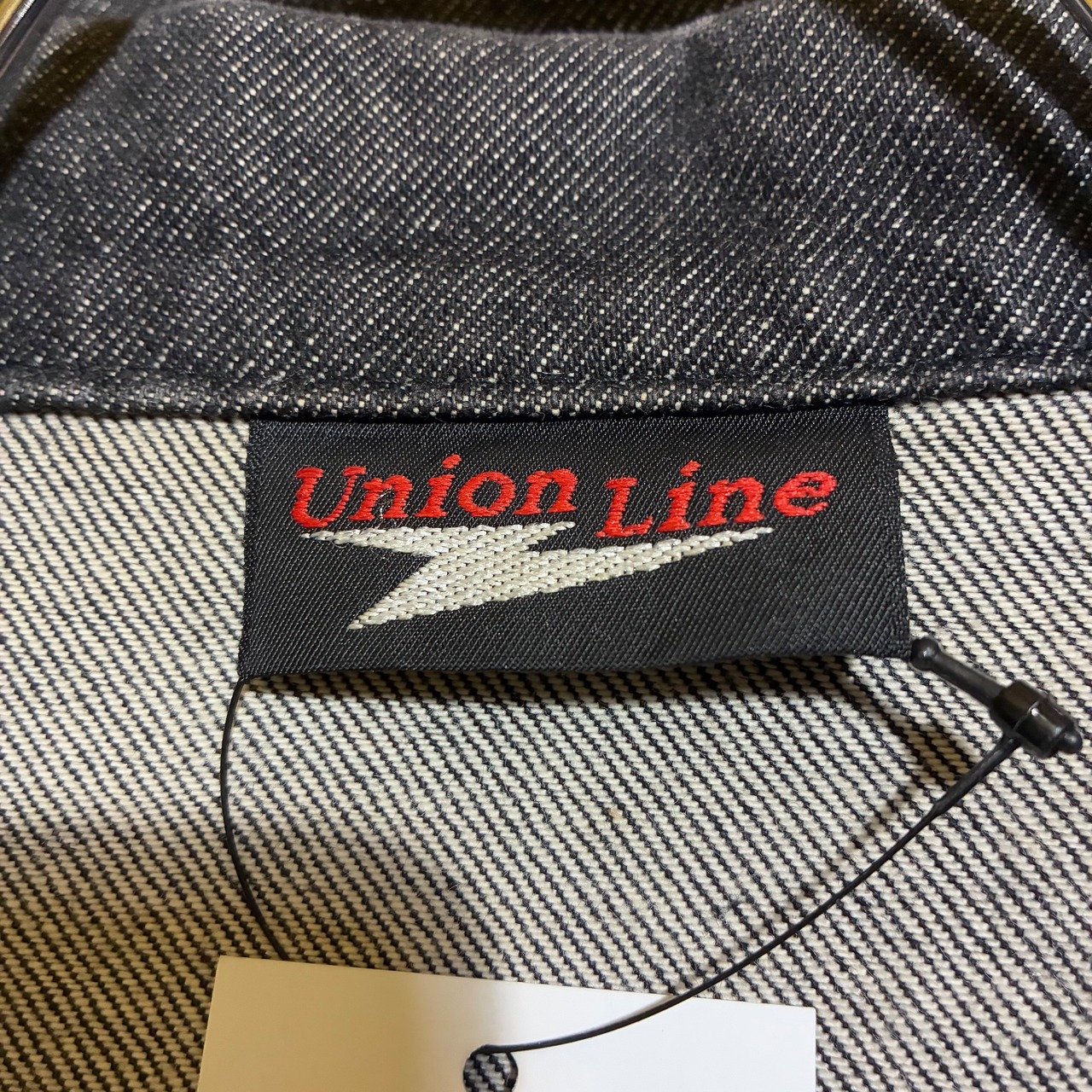 UNION LINE × CARPENTERS スカルバックプリント ブラックデニムジャケット USA製