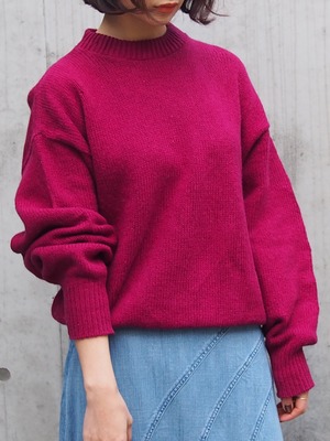 COLOR LOOSE KNIT TOPS