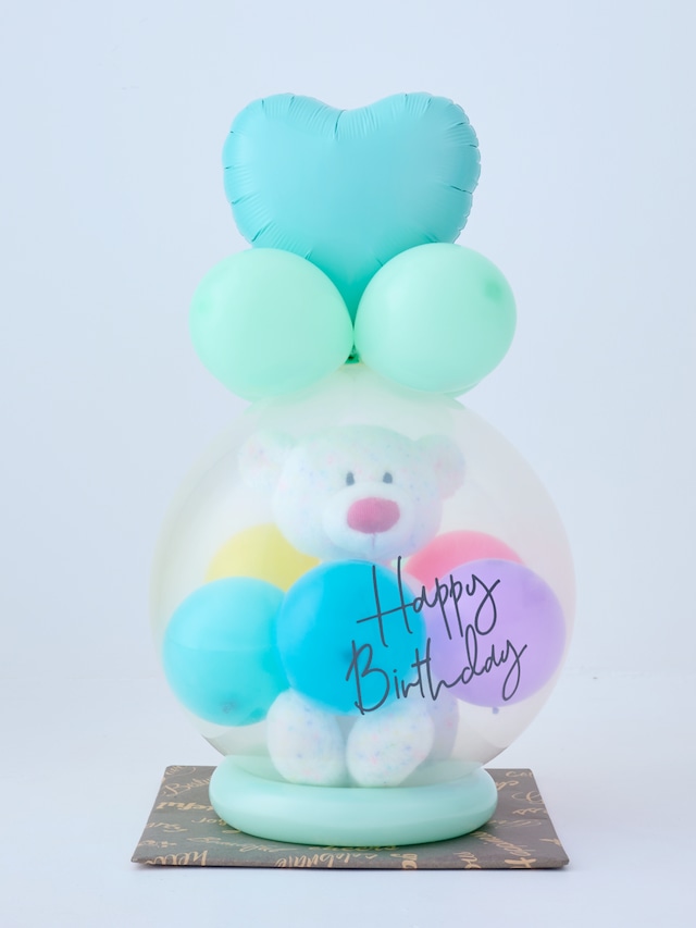 バルーンラッピング　with GIFT　カラフルベア