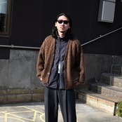 YASHIKI(ヤシキ)Sekkei mohair Cardiganコーディネート