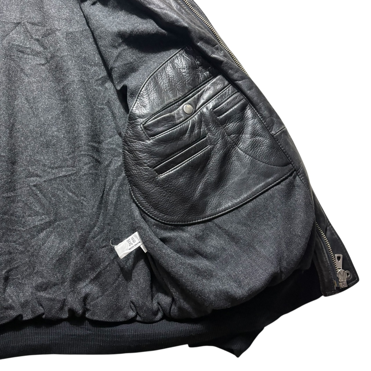 CLOSED black leather flight jacket
