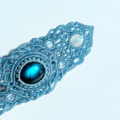 Brooch /　Black Labradorite