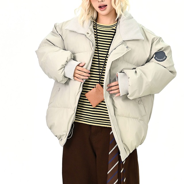 モードスタンドカラーパファージャケット  2col   R01165