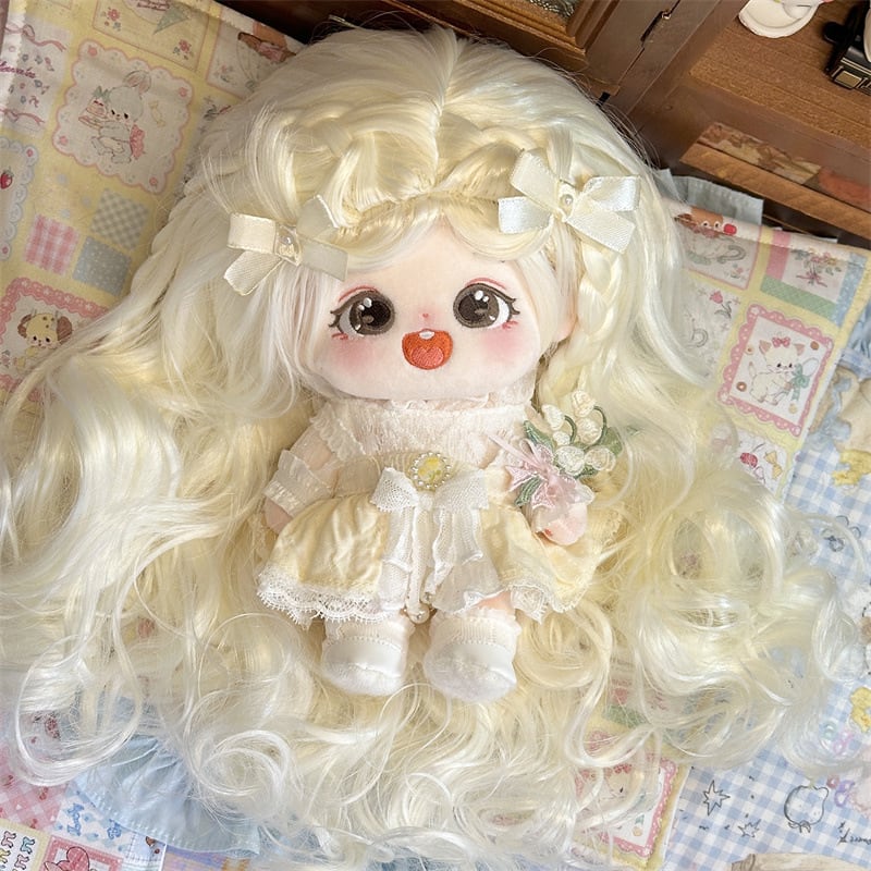 ◎頭囲３8cm 　人毛　ウィッグ　ビスクドール 人形用　ウイッグ BJD ドール用 ウィッグ ホワイト SDサイズ人形用MS-doll | BTGARDEN