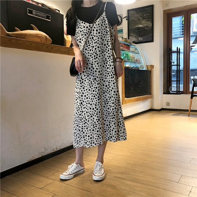 即納 おまけ付 レオパード柄 ワンピース キャミソールワンピ 肩ひも ミモレ丈 ロング カジュアル トレンド 夏秋 カジュアル かわいい 重ね着 双子 コーデ デイリー 春 夏 秋 Like Fashion 即納 おまけ付 レオパード柄 ワンピース キャミソールワンピ 肩ひも ミモレ丈 ロング カジュアル トレンド 夏秋 カジュアル かわいい 重ね着 双子 コーデ デイリー 春 夏 秋 Like Fashion