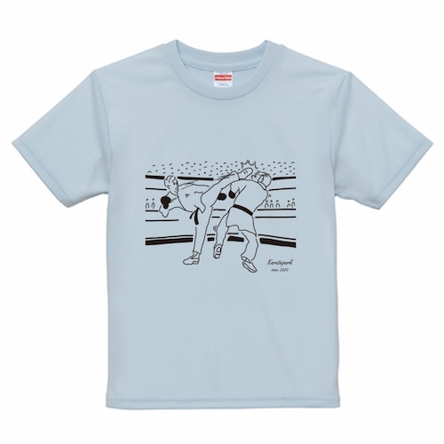 ライトブルー組手ドライTシャツ【受注生産】