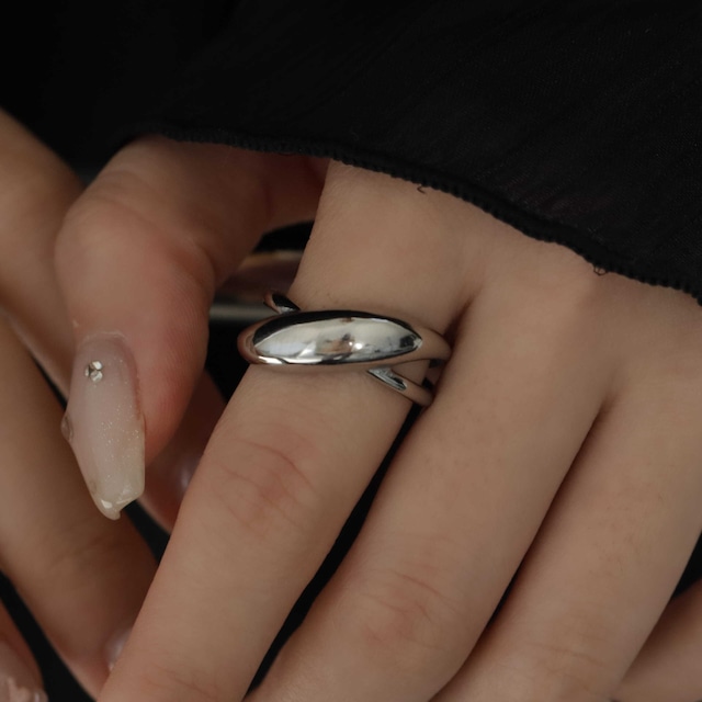 316L pointed line ring  #r86
