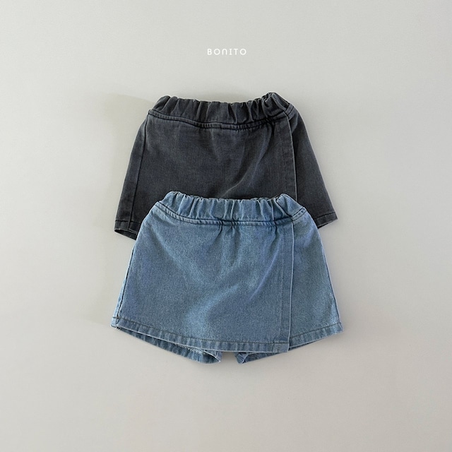 【再入荷】BONITO denim skirt shorts 23su4 (韓国子供服 デニムスカートショーツ)