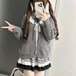 ゆめかわ♡お嬢様レース襟ニットカーディガンセットアップ　set72　