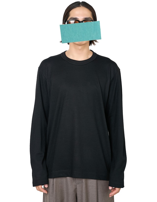 ROTOL "Wool Basic Long Sleeve Tee〔BLACK〕"