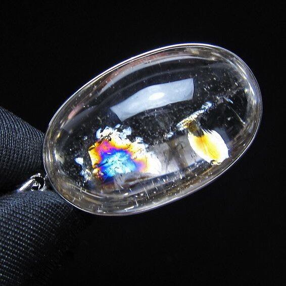 アイリスクォーツ 水晶 ペンダント 虹入り メール便可 一点物 112-14159