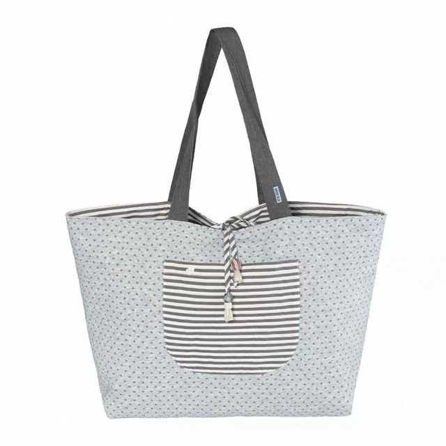 [Two Days off] color block tote bag